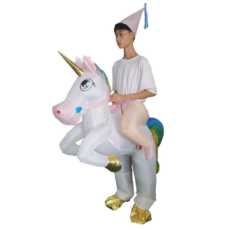 Cosplay Prop Business - Şişme Unicorn Kostümü Oyun Parkı Binilebilir