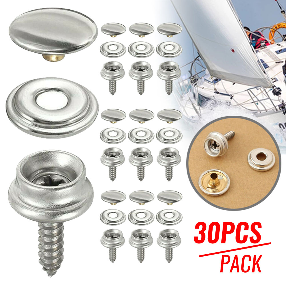 Snap Fastener Set - 30 adet çıtçıt paslanmaz tuval Capos