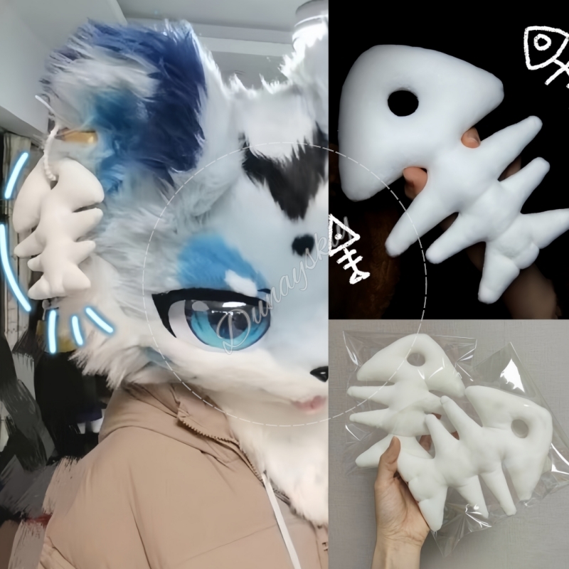 Peluş Kılçık Anahtarlık Fursui - Fishbones Cosplay Prop incelemesi ve fiyatı